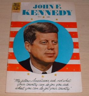 John F. Kennedy Life Story Dell Comic Book Biography (1964) VG