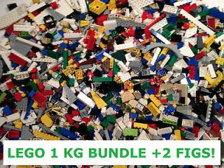 1000 G Bundles of Assorted Bricks, Parts & Pieces + 2 MINI FIGURES