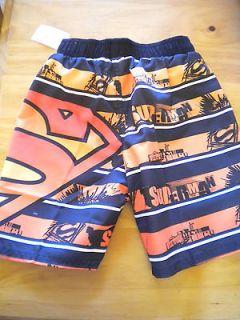 Superman Boys Size XS 4/5 Swimming Shorts Trunks NWT