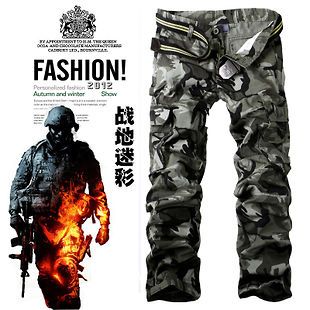 New Fashion Multi  pocket Mens leisure camouflage pantsPants 9 size
