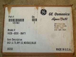 Y2 1) 1 NIB GE OSMONICS AQUAMATIC V42B 00SX 0647 1 BRINE VALVE Y2 1