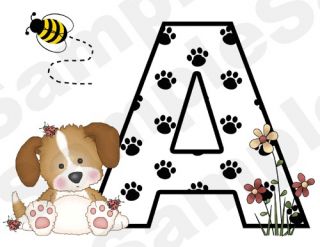 PUPPY DOG BEE BUTTERFLY NURSERY BABY WALL BORDER STICKERS DECALS
