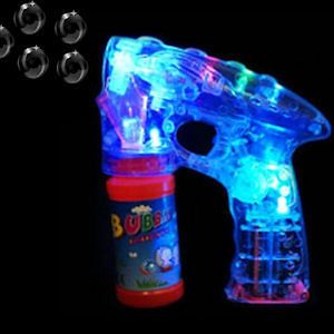 Lighted Flash AUTOMATIC BUBBLE Blowing Blower GLOW GUN