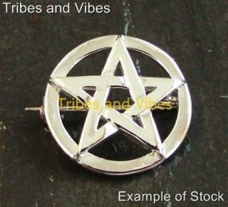 PENTAGRAM Brooch pentacle pagan druid wicca Jewellery Sterling Silver