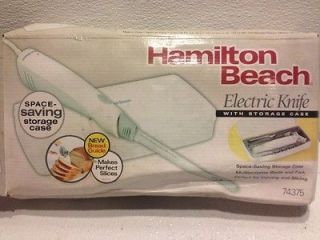 Beach Electric Knife w/ case 74375 White Bread Slicer Meat Carving