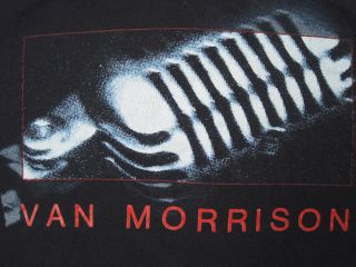 GREATEST 1990 vintage VAN MORRISON concert T SHIRT MICROPHONE large