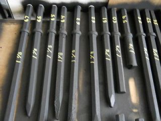 JACK HAMMER DRILL CHISEL BITS PIECES SPADE POINT 1 1/8, 1 1/4 HEX