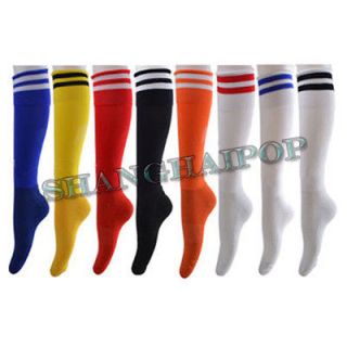 Football Soccer Socks Hockey Rugby Sports Stripes 8 Color Mens