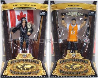 BRET HIT MAN HART and JOHN CENA WWE DEFINING MOMENTS lot 2 figures