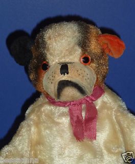 Old Vintage Unmarked Steiff Dog Hand Puppet Bully