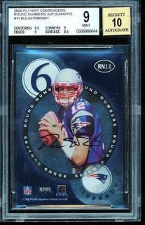 BRADY 2000 PLAYOFF CONTENDERS AUTO RC MINT ROUND NUMBERS MARC BULGER
