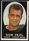 1958 Topps Football Don Paul Preston Carpenter Chet Hanulak