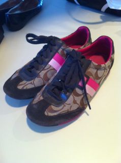 Coach Joss Tennis Shoes Sneakers in Brown/khaki/pi​nk