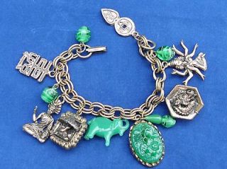 Newly listed ~Vintage Hindu Themed Jade Charm Bracelet~ Dragon Kali Bu