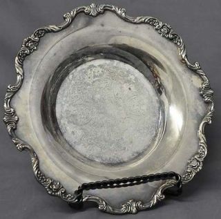 Wallace Silverplate Royal Rose Round Butter Dish Bottom/Base Only 7