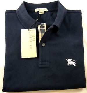 Burberry Brit Slim Fit Short Sleeve Navy Polo S to XXL