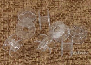 Pcs Empty Clear Plastic Bobbins Spool for Brother Janome Singer Elna