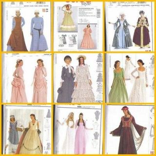 Burda Sewing Pattern Historical Reenactment Dress Costume Misses W