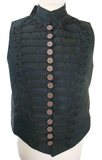 Steampunk SDL Military Taffeta Waist coat with cog buttons RTJ001G
