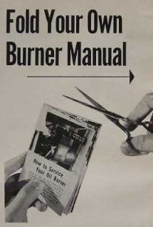Oil Burner Furnace Tune Up 1955 HowTo DIY INFO Save$$$