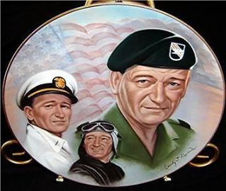 John Wayne Military Cassidy J. Alexander War 1983 Plate