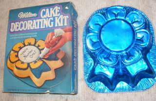 Vintage Blue Ribbon Foil Cake Pan in Original Box