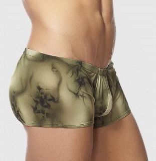 Male Power Classy Olive Skyview Pouch Shorts Mens Small 28 30