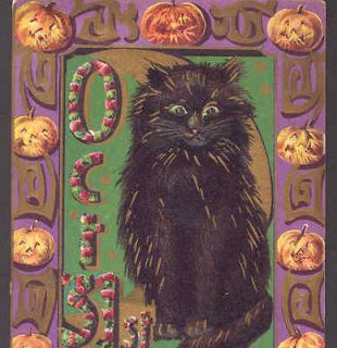 UNCOMMON OCT 31ST,GOOD LUCK HALLOWEEN BLACK CAT,JOL BORDER OLD