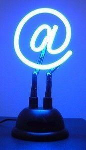 USB Powered Neon @ Sign light up Computer Office Desk Lamp