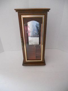 Beautiful wood Jewelry box/cabinet with etched glass panel door