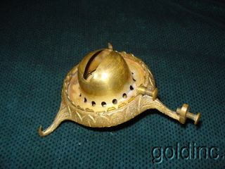 Brass Oil/ Kerosene Ives Lipped Lamp Burner With 4Shade Ring N/R
