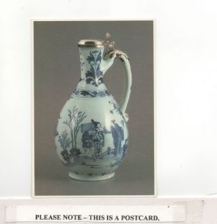 Postcard ~ Ewer with Silver lid Earthenware, Delf ca1675 new unused