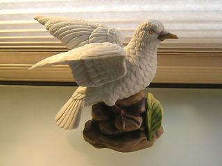 ROYAL CROWN White Bird or Dove Hand Painted Bisque Porcelain Figurine