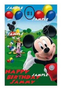 Mickey Mouse Clubhouse Edible Cake/Cupcake/C ookie Toppers