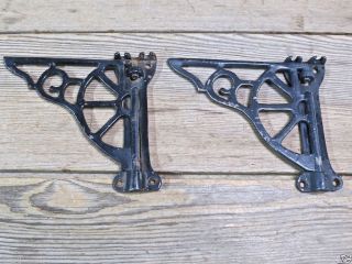 Shelf brackets drop leaf table iron support antique sewing machine