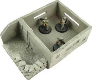 JR Miniatures Terrain 28mm Sci Fi   Heavy Weapons Bunker with ROOF