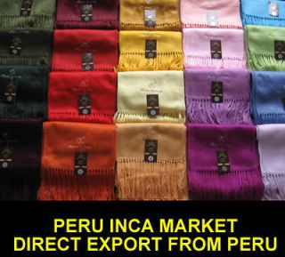 ALPACA CAMARGO SCARVES ANDEAN WOOL DIRECT EXPORT FROM PERU INCA