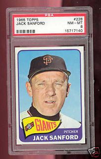 1965 Topps Jack Sanford #228 PSA 8 San Francisco Giants
