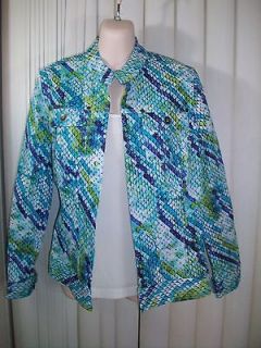 CHICOS ADDITIONS SILVER SCALES DESIREE JACKET FRENCH CADET SIZE 0 4/6