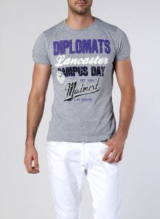 Mens T Shirt Top Colored Tee Diplomats Lancaster Campus Day Raw Denim