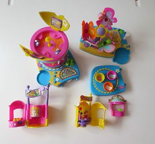 Polly Pockets REPLACEMENT Lot Ride Attachments 4 AMUSEMENT Park