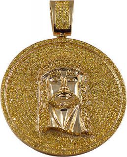 Jesus Pave Plate Piece Canary Yellow Lab Diamond Style 3D Bling Hip