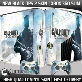BLACK OPS 2 Xbox 360 SLIM Skin Stickers + 2 x Controller Skins, Call