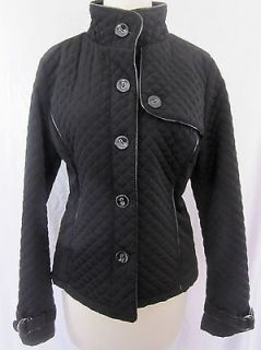 Chic CALVIN KLEIN M Diamond Quilted Rock Goth Jacket Trench Inspired