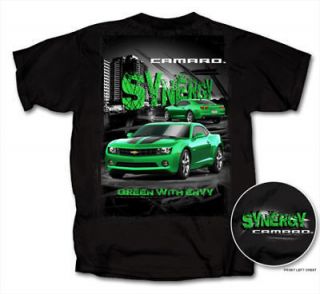 2010 2011 2012 Chevrolet Camaro Mens Tee Shirt Synergy Green