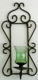 Home Interior Black Wrought Iron Sconce