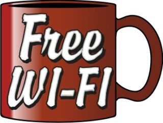 Free WiFi Internet Coffee Shop Restaurant Decal 12