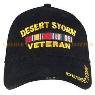 Black Desert Storm Veteran Campaign Ribbon Ball Cap Hat   FREE