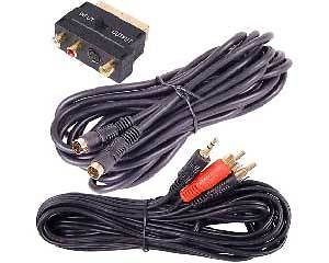 TV Out Kit SVHS & Audio Cables to Scart for Laptop PC to TV 5m