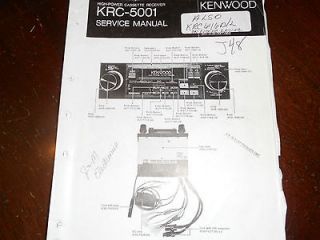 Kenwood KRC 5001 SHAFTED CAR STEREO CASSETTE Original SERVICE Repair